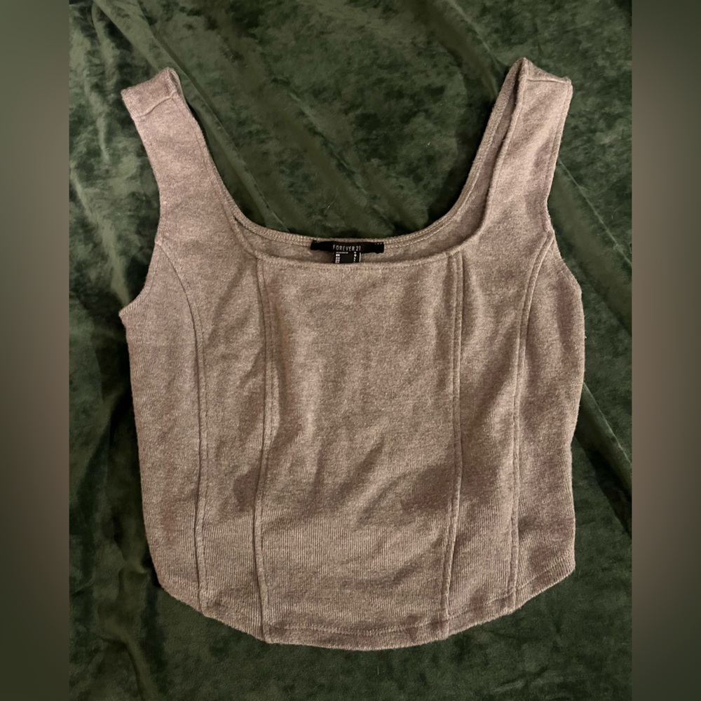Forever 21 Heather Gray Knit Top